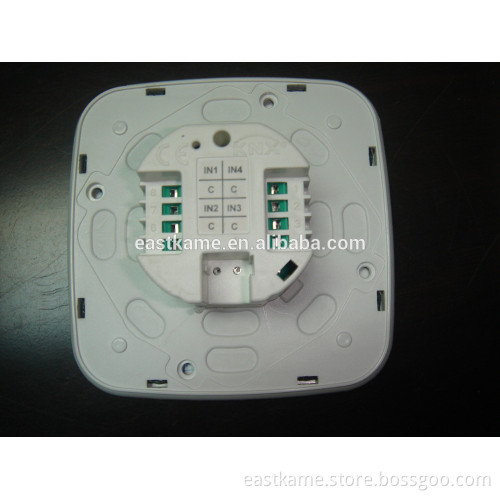 KNX Smart hotel light switch/ touch switch metal panel 4 gang for basalte style